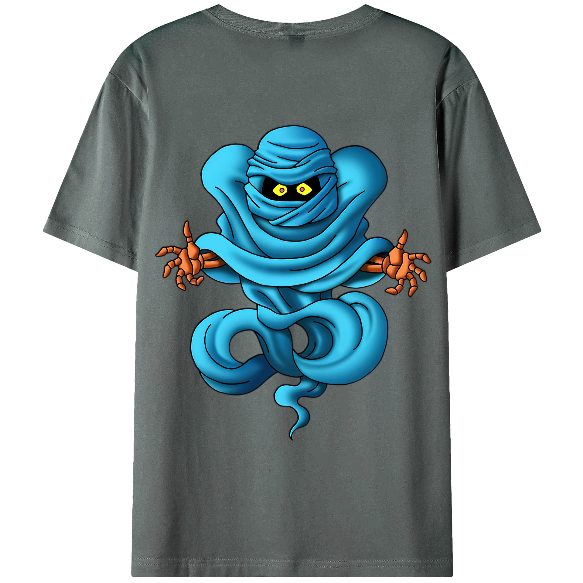 （画像用） ドラゴンクエスト Doragon Kuesuto Dragon Quest 綿100％ メンズ半袖Tシャツ（バックプリント） 通気性